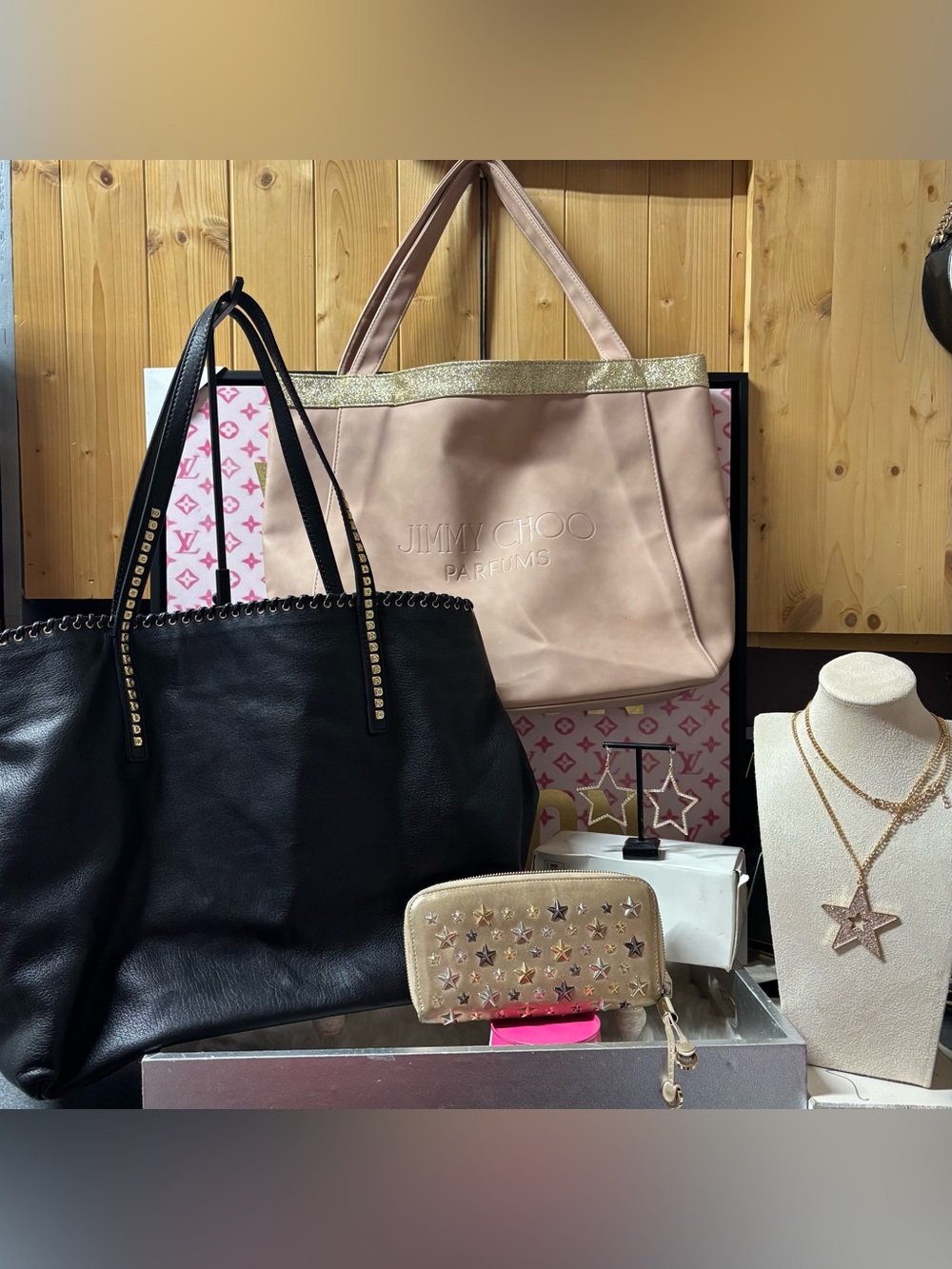 Jimmy Choo leather bag bundle